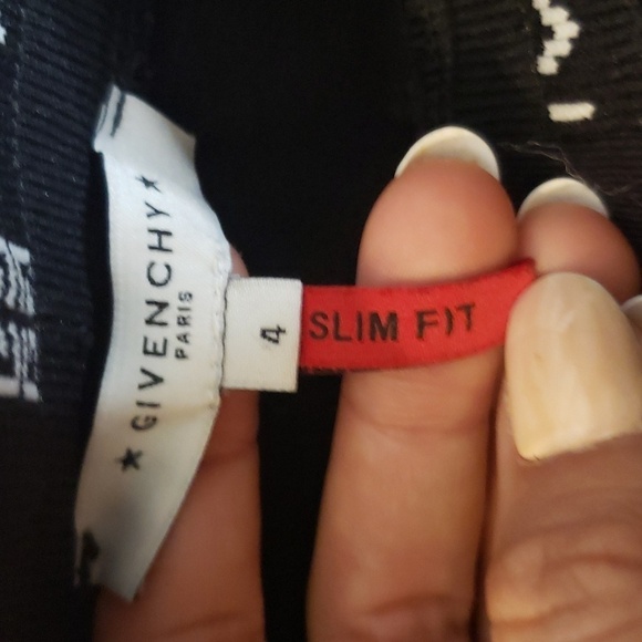 Givenchy kids black jogger pants with red stripe 4 toddler slim fit - Picture 8 of 10